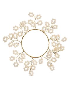 MINI KRANS M/HVIDE PERLER 5585-11 INDVENDIG Ø5CM