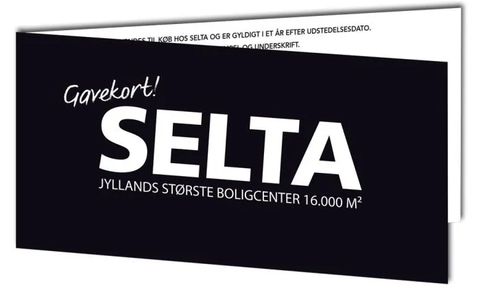 SELTA GAVEKORT 400 KR.