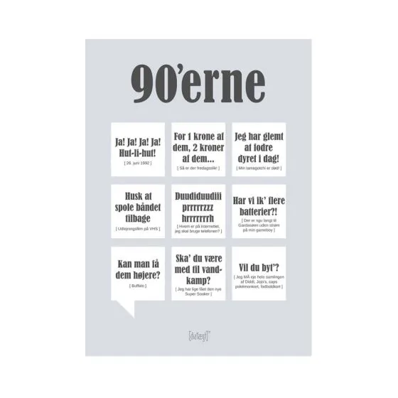 PLAKAT  90ERNE DIALÆGT STR. A3