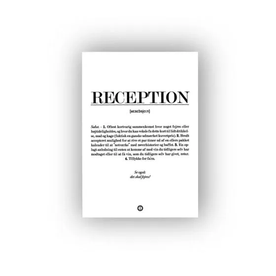 RECEPTION CITATPLAKAT A5 KORT