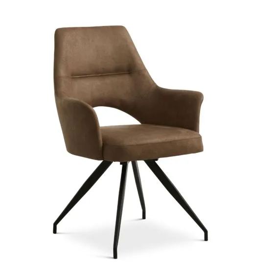 Aya armstol  almond bull   sort metal stel  