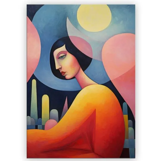 BLACK HAIR WOMAN PLAKAT 50X70CM