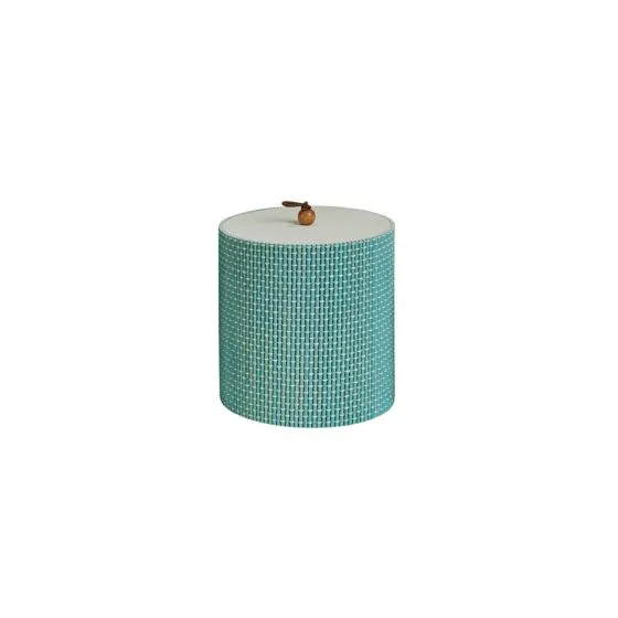 RUND BAMBUS ÆSKE AQUA  M 236210  F25