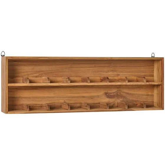 Unika væghylde med 16 rum   rustik   95X31X12cm