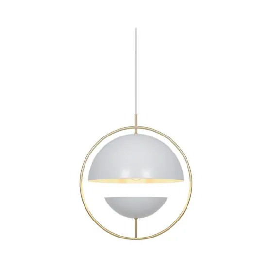 Tavia pendel  hvid/messing
E27  Ø33cm H37cm