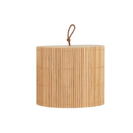 Bambusæske med låg  rund  L  1268-14