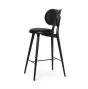 HIGH STOOL BACKREST 69CM.  
SORT BØG/SORT LÆDER